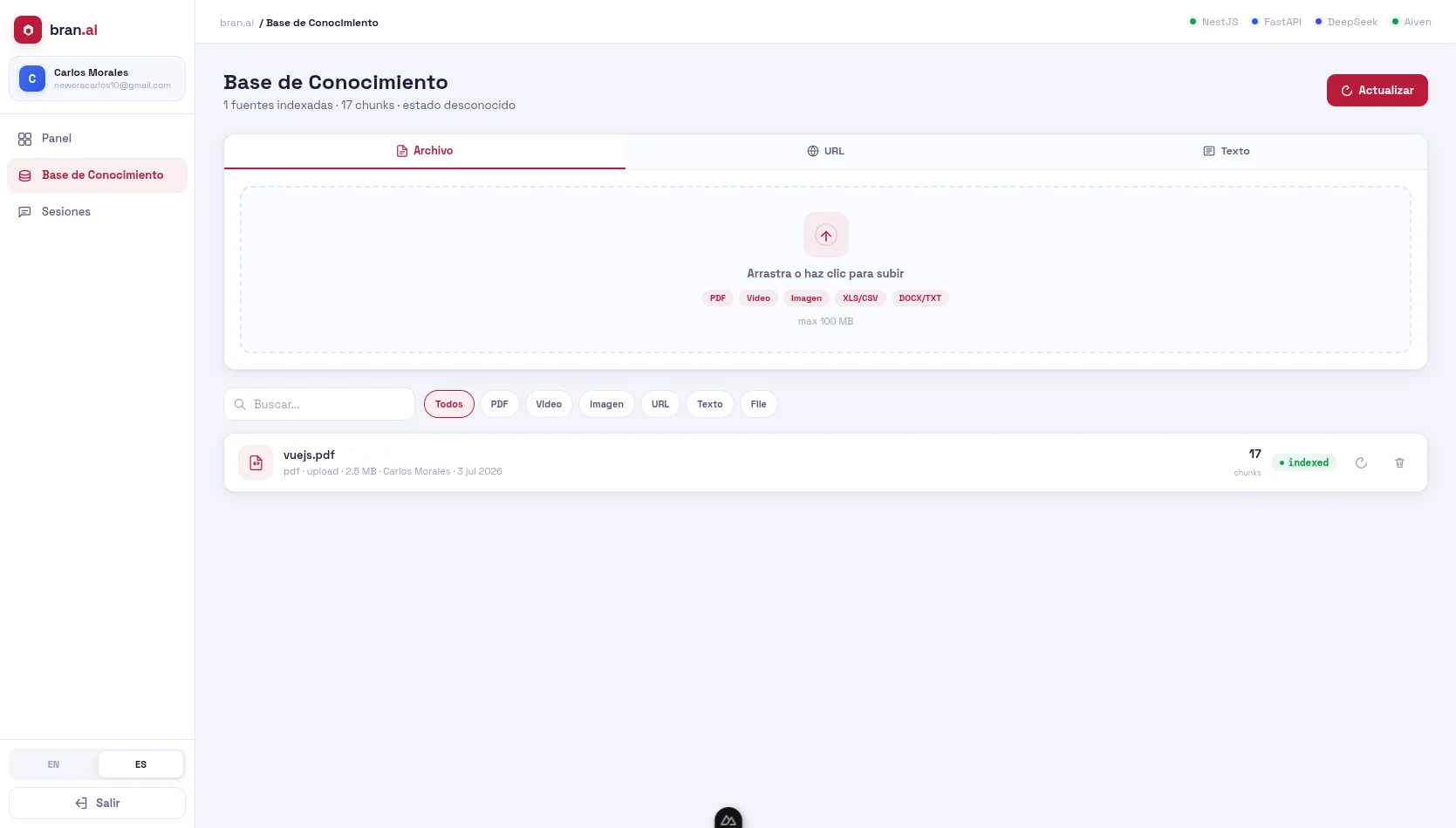 Helpdesk con RAG — captura 2